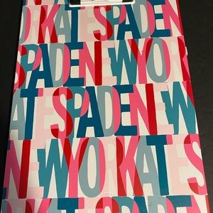 Kate Spade New York Layered Logo Clipboard Folio w Low Profile Clip, NWOT